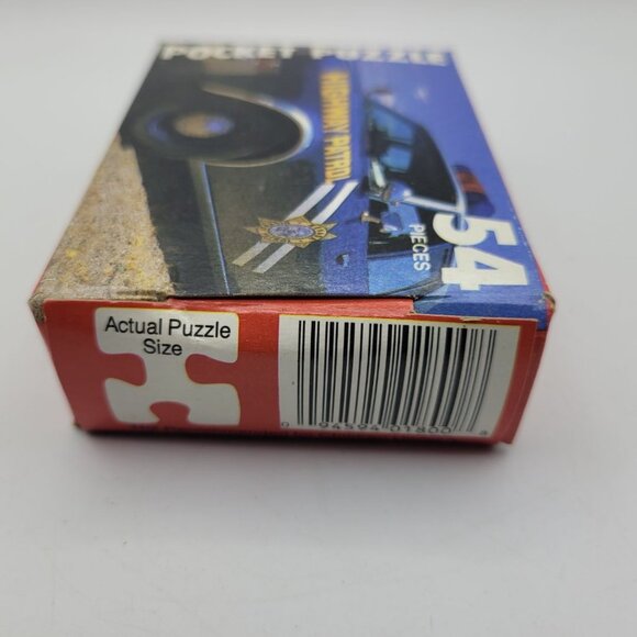 Pocket Puzzle Cop Police Highway Patrol Car 54 Pieces 5 x 7 Small Tiny Vintage - Picture 4 of 10
